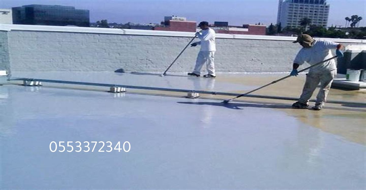 صورة توضح الفارق بين السطح قبل وبعد العزل